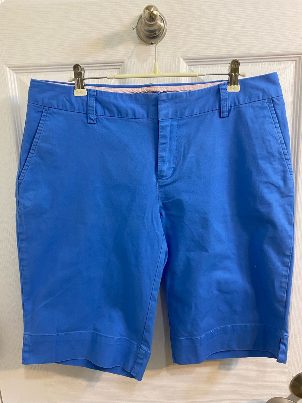 Vineyard Vines Blue Cotton Twill 12" Long Shorts Women's Size 10 Bermuda Summer